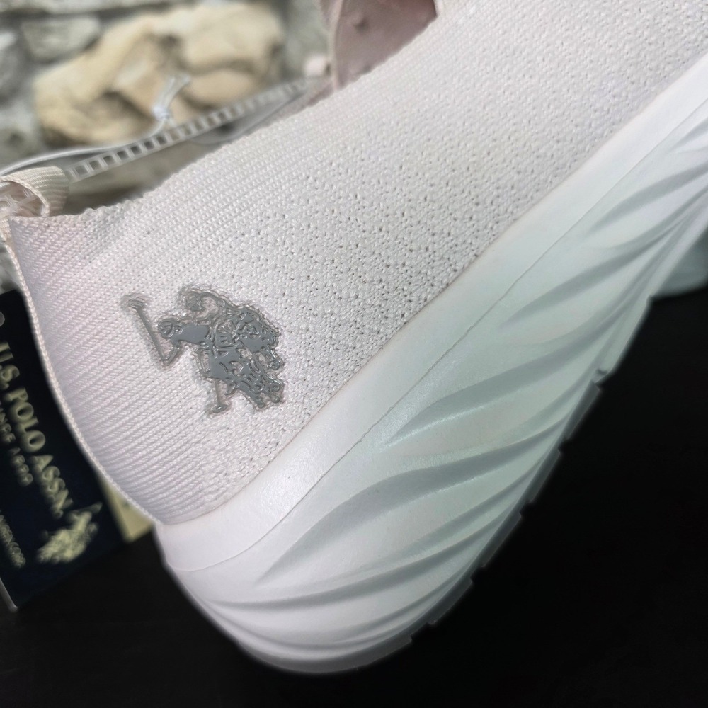 US Polo Assn Halia-K Womens Slip On Sneakers White NW12980 Size 10 - Picture 9 of 14